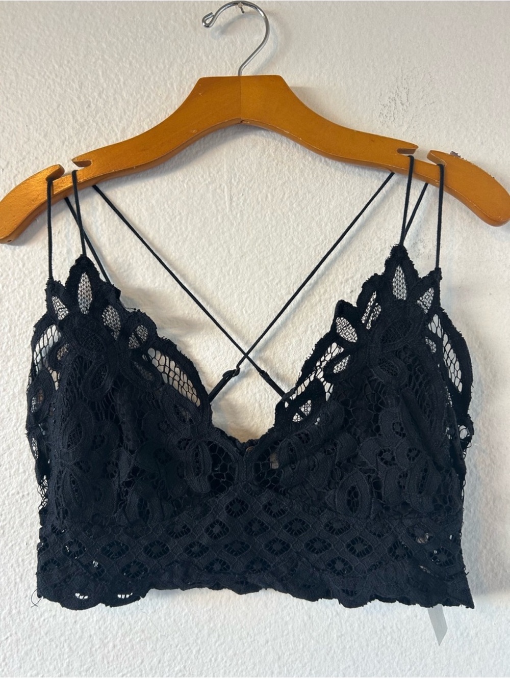 Free People Black Lace Bralette Crop Top